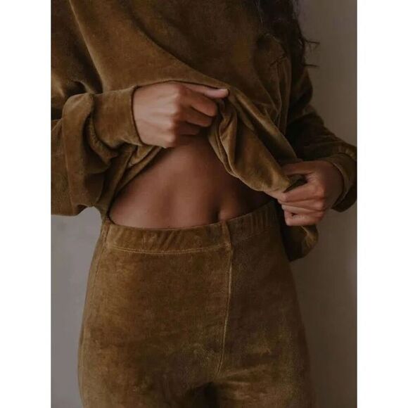 NWT The Simple Folk Organic Cotton Velvet Flares: Bronze - Picture 3 of 10